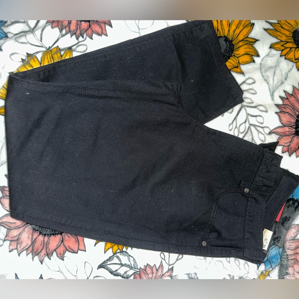 Levi's black Middy Straight Jeans
